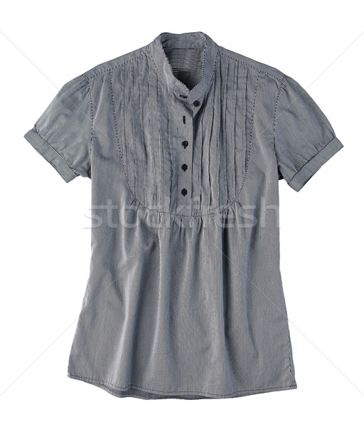 A rayas gris blusa relajante día moda Foto stock © JohnKasawa