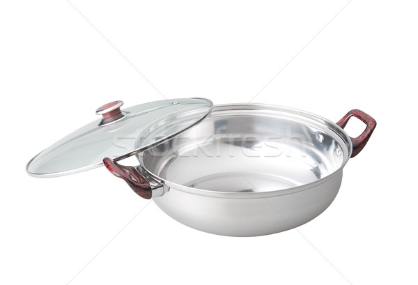 Aluminum cooking pot isolated on white  Stock photo © JohnKasawa