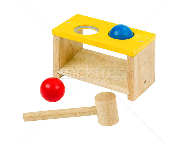Wooden drums toy for kid to practice there hands  Stock photo © JohnKasawa