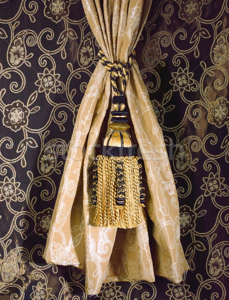 great design of fabric and tassel on the fabric background  Stock photo © JohnKasawa
