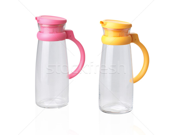 Transparent jug for keeping drinks isolated on white  Stock photo © JohnKasawa
