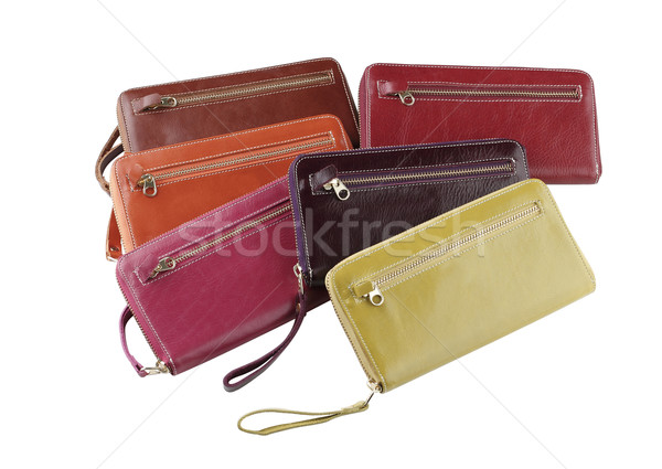 Woman wallets made of genuine leather arranges isolated Stock photo © JohnKasawa