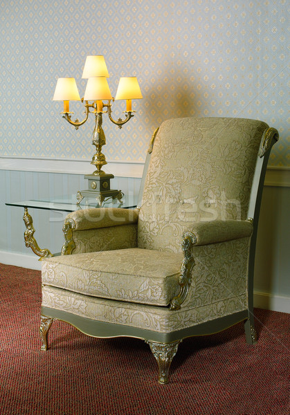Lux design interior scaun podea frumos Imagine de stoc © JohnKasawa