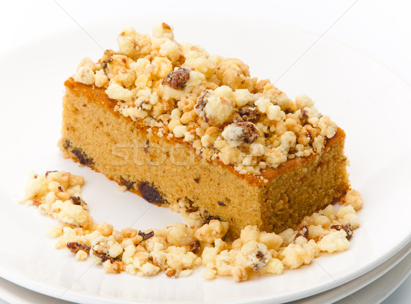 Icing kruimels vanille cake verjaardag eten Stockfoto © JohnKasawa