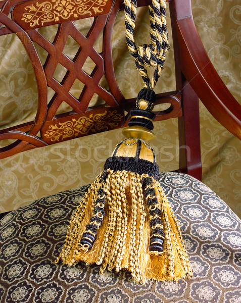  great design of fabric and tassel on the asian style chair Stock photo © JohnKasawa