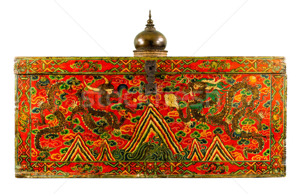 Anciens tibet peinture boîte livres bouddhisme [[stock_photo]] © JohnKasawa