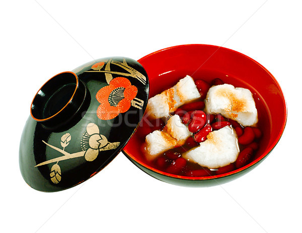 Japanese red bean dessert in syrup with bread  Stock photo © JohnKasawa