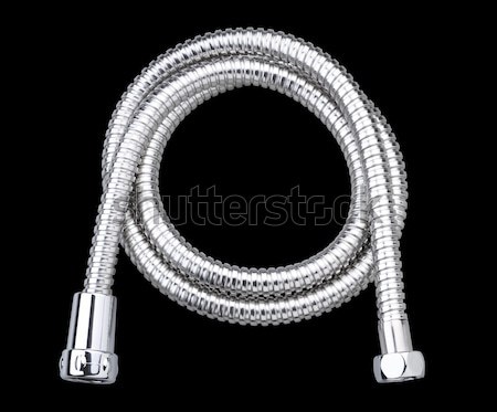 Chrome hose water cable the bathroom accessory isolated  Stock photo © JohnKasawa