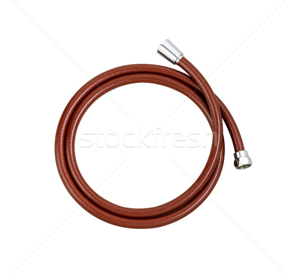 The brown cable connects from water hose to faucets, The bathroo Stock photo © JohnKasawa