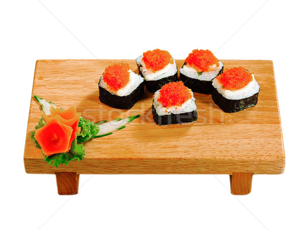エビ 卵 寿司 マキ 日本食 スタイル ストックフォト © JohnKasawa