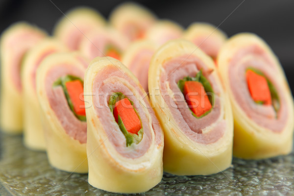 Ham roll cocktail Stock photo © JohnKasawa