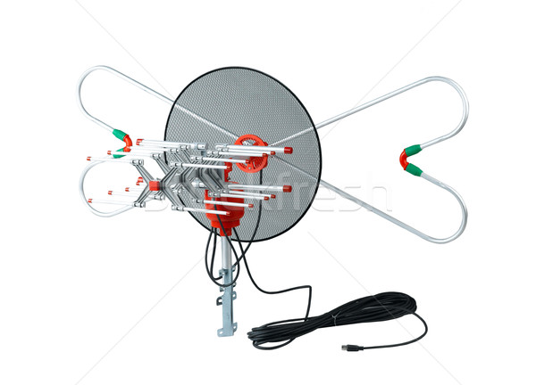 Anteny jodła telewizji radio biały Zdjęcia stock © JohnKasawa