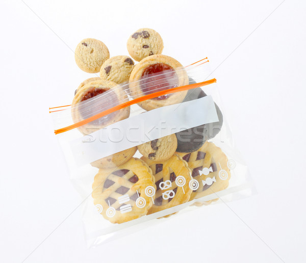 Mix eatable cookies in a safety zipper bag Stock photo © JohnKasawa