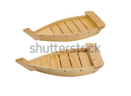 Empty Sushi wooden tray for put Japanese food Stock photo © JohnKasawa