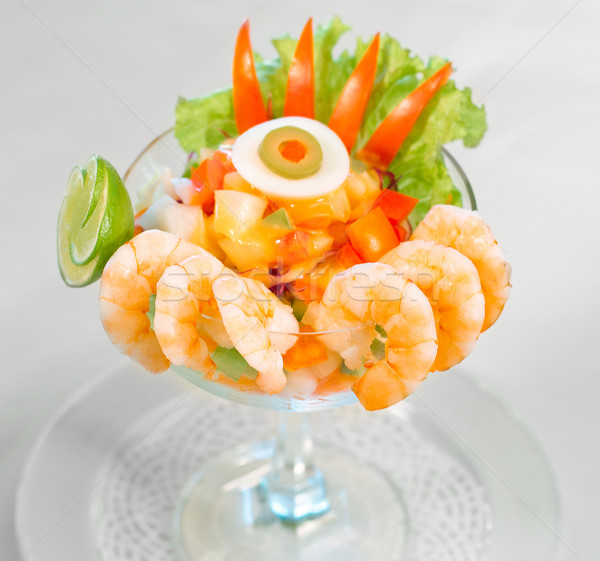 Shrimps arrange and display on glass    Stock photo © JohnKasawa