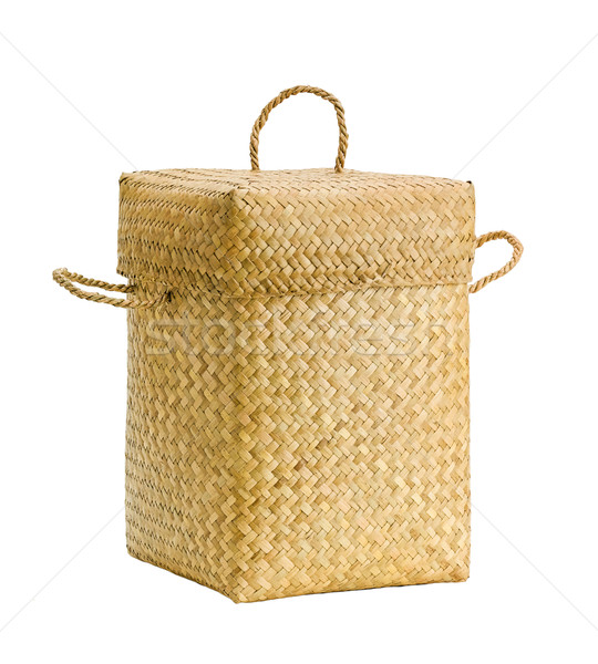 Cute design bamboo basket for keeping cloths after used or other Stock photo © JohnKasawa