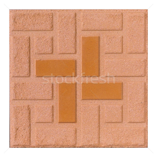 Brown rough floor tile isolated  Stock photo © JohnKasawa
