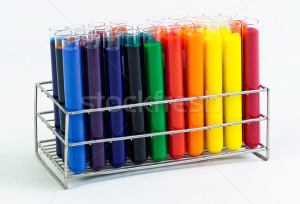 Színes üveg cső szín tesztelés szoba Stock fotó © JohnKasawa