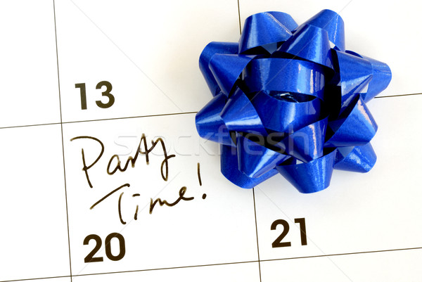 Mark the Party Time on the calendar Stock photo © johnkwan