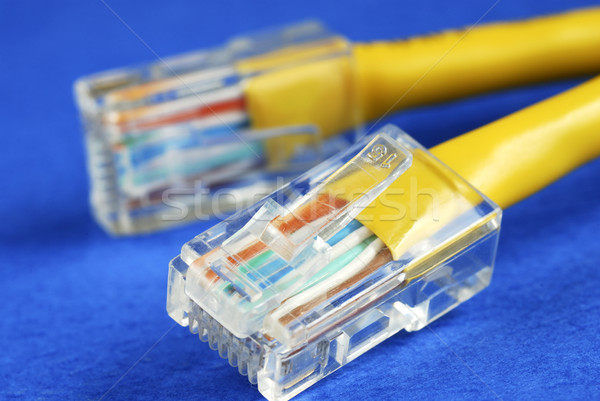 Zdjęcia stock: Widoku · żółty · Ethernet · sieci · kabel