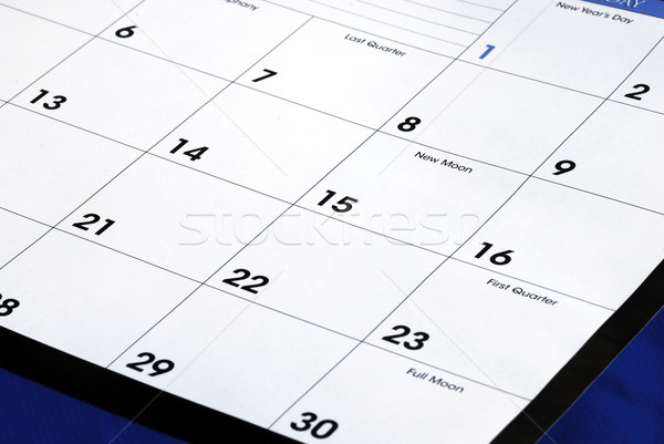 Stockfoto: Planning · nieuwe · maand · kalender · geïsoleerd · Blauw