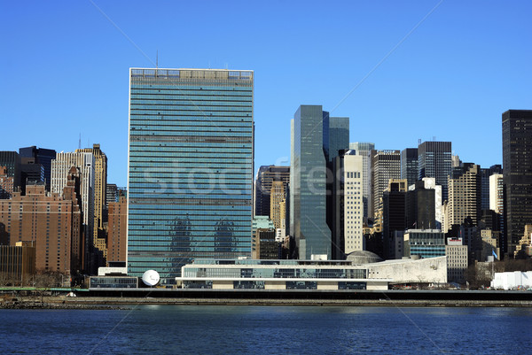 Ufuk çizgisi Manhattan New York iş gökyüzü Bina Stok fotoğraf © johnkwan