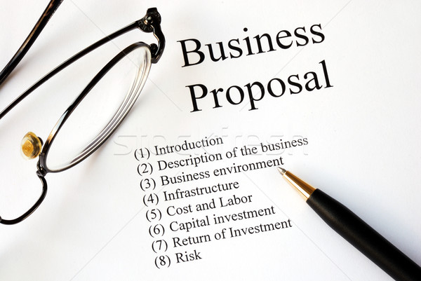 Focus on the main topics of a business proposal Stock photo © johnkwan