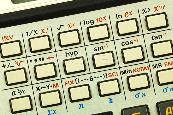 Stock photo: Function keys in a scientific calculator concepts of education and science advancement