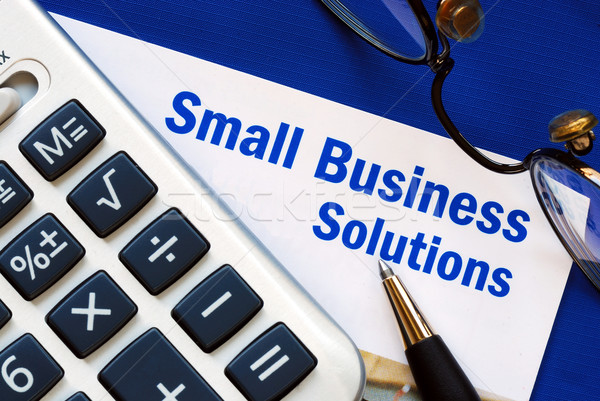 Finanziellen Lösungen Unterstützung Kleinunternehmen Büro Erfolg Stock foto © johnkwan