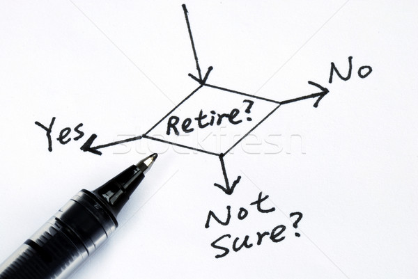 Kockázat elvesz nyugdíj most jövő pénzügyi Stock fotó © johnkwan