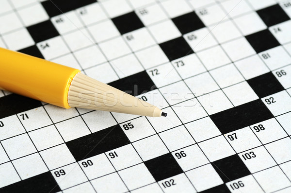 Fill the cross word puzzle concept of determinating the next move and strategy Stock photo © johnkwan