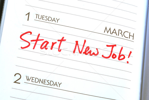 Kezdet új állás fogalmak új foglalkoztatás papír Stock fotó © johnkwan