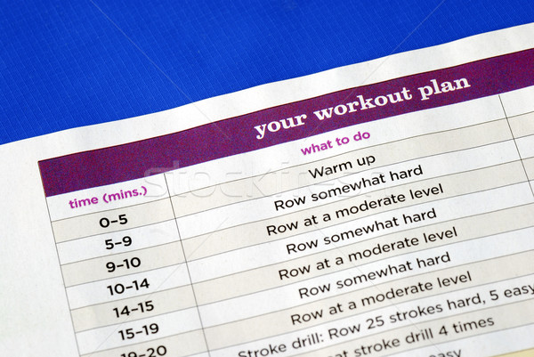Follow the work out plan to keep fit Stock photo © johnkwan