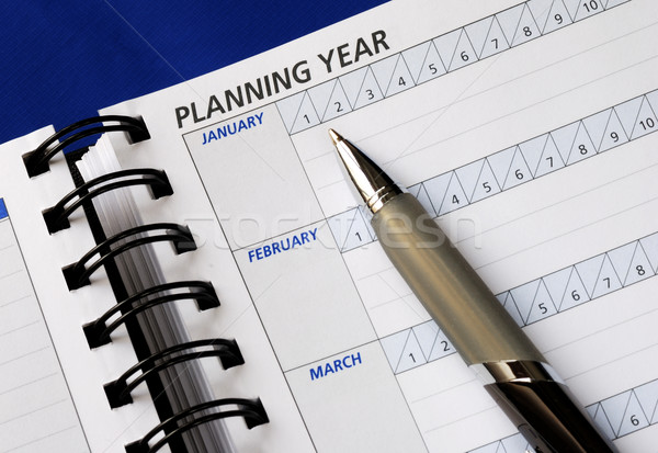 Planung Jahr Tag Planer Business Papier Stock foto © johnkwan
