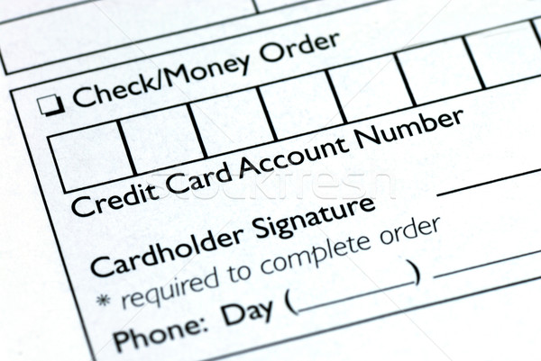 Stock photo: Fill in the credit card information in an order form