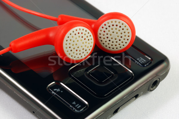 Rosso lettore mp3 concetti musica download Foto d'archivio © johnkwan