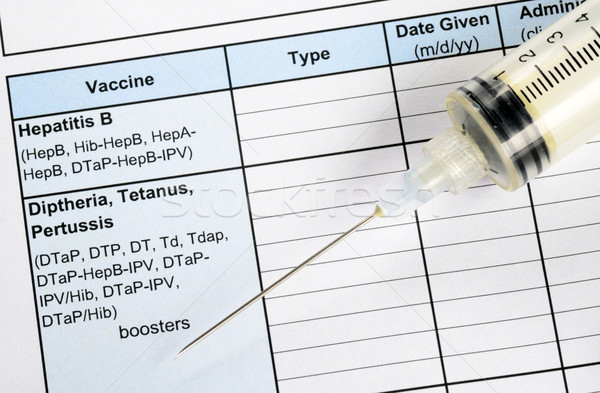 Vaccination record concept of disease prevention and immunization Stock photo © johnkwan