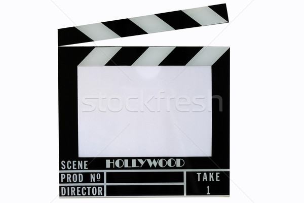 A Hollywood movie clapper board (Clap slate), text in the clapper area Stock photo © johnkwan