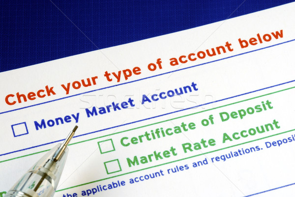 Select your bank account in the deposit slip Stock photo © johnkwan