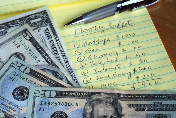 Determine the monthly budget for our home Stock photo © johnkwan