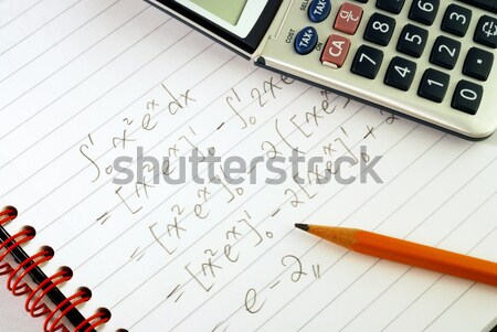 Work on a mathematics question concepts of education and knowledge Stock photo © johnkwan