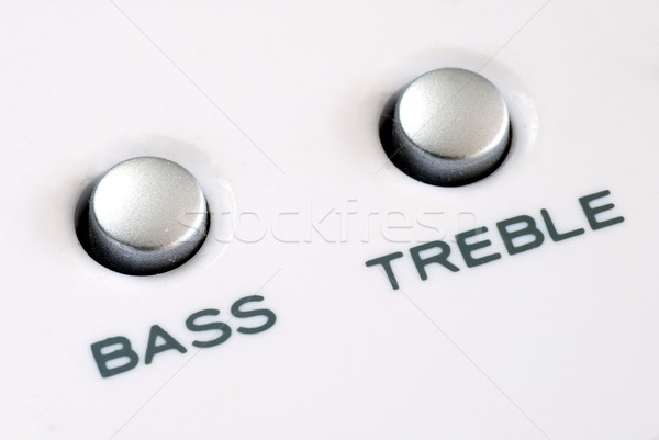 Close up view of the bass and treble buttons Stock photo © johnkwan