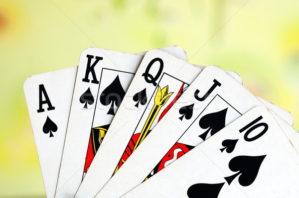 Royal flush from the poker cards concepts of winning Stock photo © johnkwan