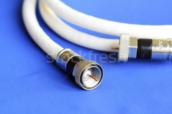 Coax television cable concept of entertainment and communication Stock photo © johnkwan