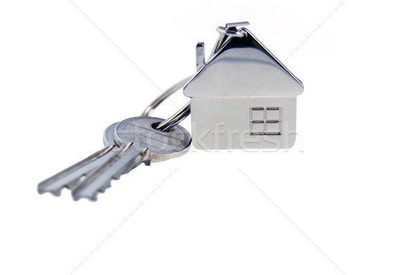 Kulcsok izolált ingatlan fehér ház otthon Stock fotó © johnnychaos