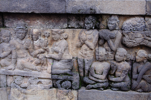 Tempel java Indonesien buddhistisch zentrale Stein Stock foto © johnnychaos