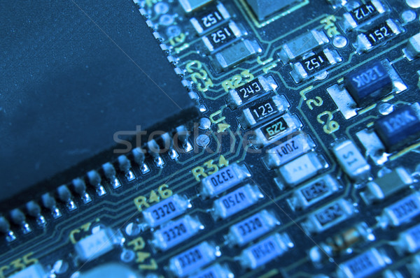 Computer circuit board textuur abstract ontwerp Stockfoto © johnnychaos