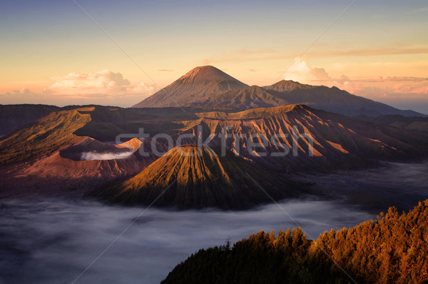 Bromo volcano in Indonesia Stock photo © johnnychaos