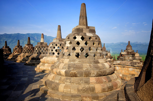 Borobudur Temple, Java, Indonesia. Stock photo © johnnychaos