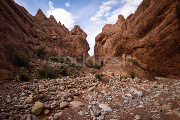 Schilderachtig landschap atlas bergen Marokko Stockfoto © johnnychaos